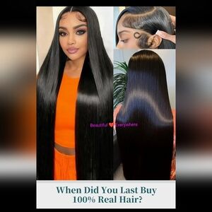 -Human Hair Lace Wig
